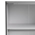 Verona Sliding Wardrobe 180cm in Black Matt with Black Matt and Mirror Doors with 2 Shelves